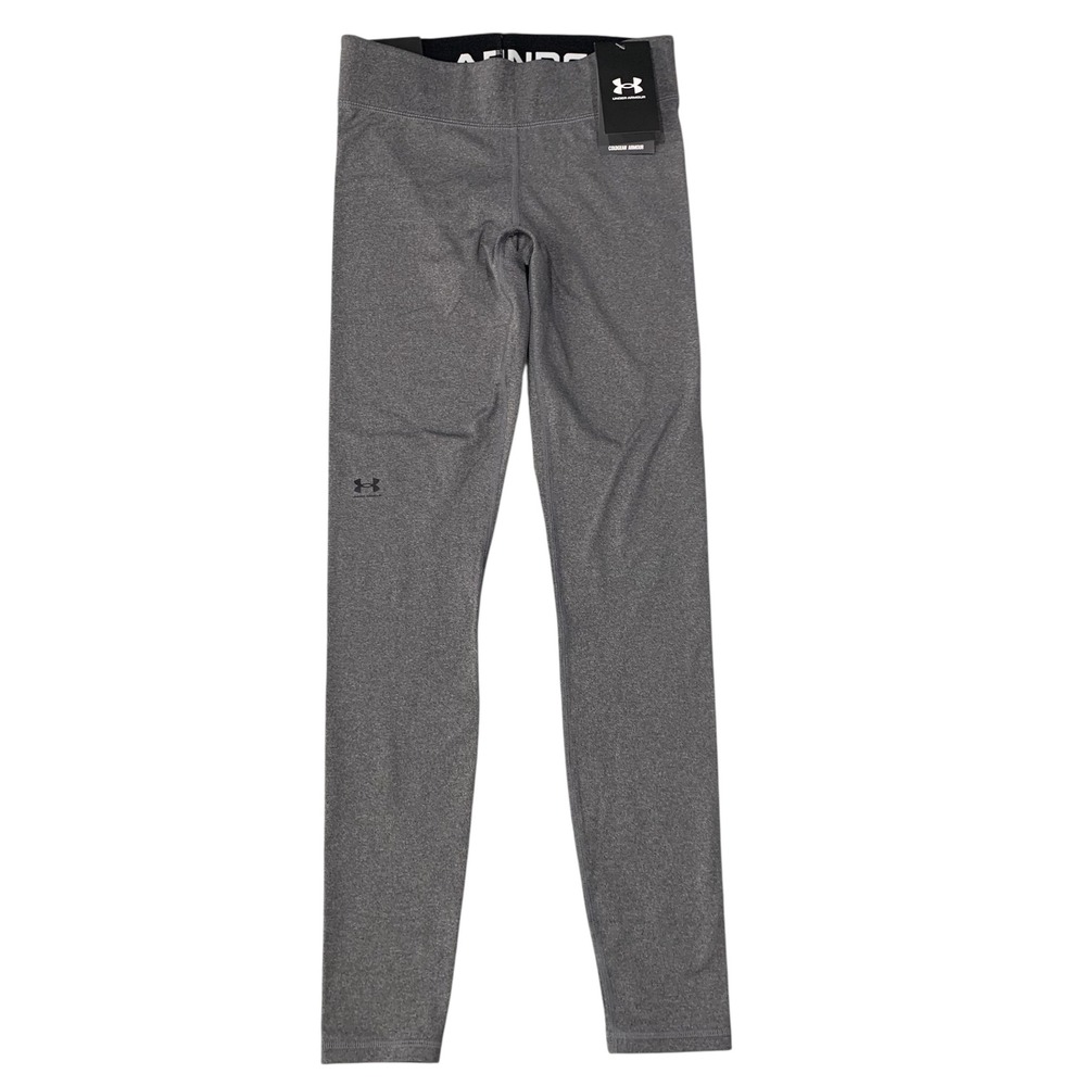 Under Armour Womens Compression Leggings Small Gray Heather‎ Mid Rise NWT
